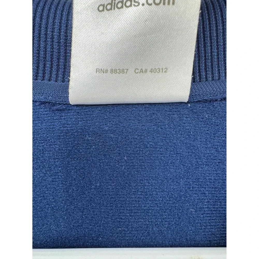 Y2K Adidas‎ Mens Navy Blue 3-Stripe Tracksuit Set Jacket Pants Size L 2005
